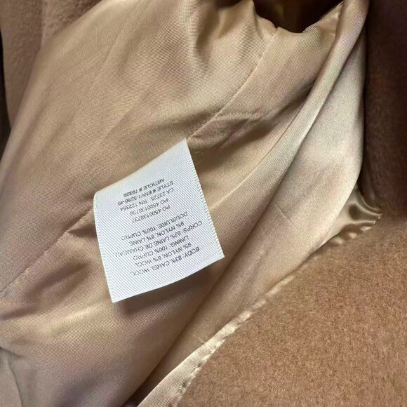 Aritzia The Slouch Camel Wool Coat — Original Blend / Gently Worn / Size 2 - Picture 6 of 6
